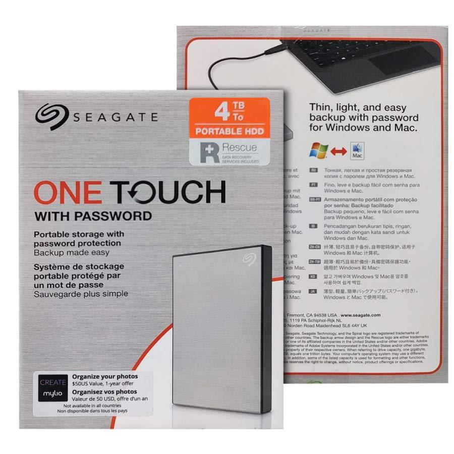 Seagate One Touch 4TB External HDD with Password Protection