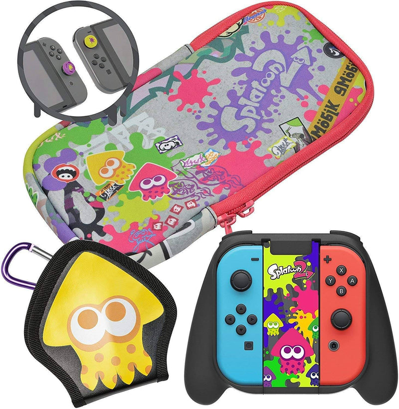 HORI NSW SPLATOON 2 DELUXE SPLAT PACK (POUCH + SQUID CARD CASE + 2 A-CAPS + TRIGGER) (NSW-049U) - DataBlitz