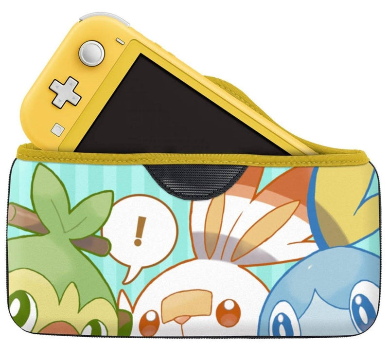 KEYS FACTORY NSW POCKET MONSTER QUICK POUCH CARTOONIZED GROOKEY, SCORBUNNY AND SOBBLE FOR NINTEDO SWITCH LITE - DataBlitz