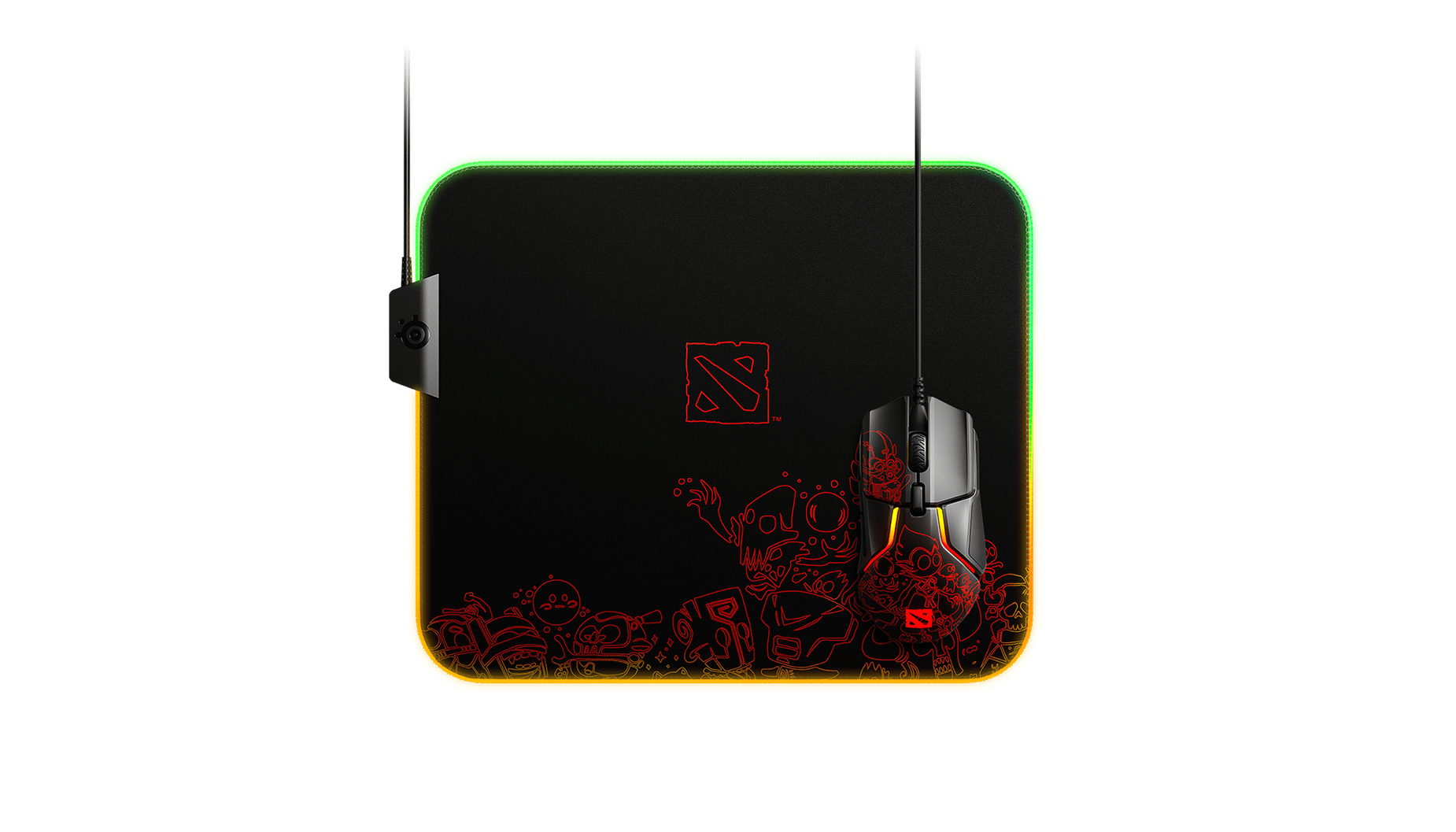 STEELSERIES QCK PRISM DOTA 2 TI9 LIMITED EDITION CLOTH RGB GAMING MOUSEPAD (PN63832) - DataBlitz