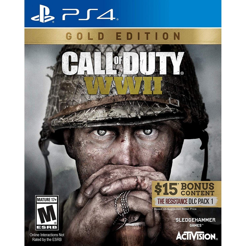 PS4 CALL OF DUTY WWII GOLD EDITION WITH $15 BONUS CONTENT THE RESISTANCE DLC PACK 1 - DataBlitz