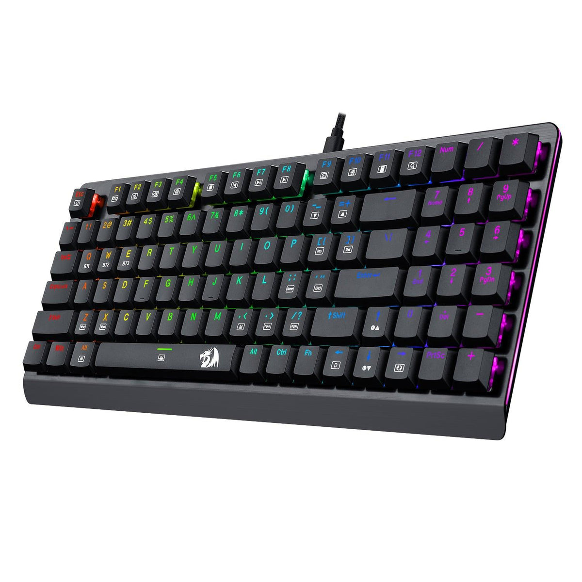 REDRAGON DRAGON WARRIOR MECHANICAL GAMING KEYBOARD (BLACK) (DUST-PROOF BLUE) (K603P-KBS) - DataBlitz