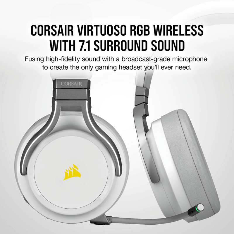 Corsair Virtuoso RGB Wireless Gaming Headset - Pearl; Connect to Virtually  Any Device Including PC, Xbox One, PS4, Nintendo Switch and Mobile  (Connection Compatibility Dependent upon Device) 