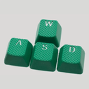 TAIHAO RUBBER DOUBLE SHOT BACKLIT GAMING WASD KEYCAPS SET FOR CHERRY MX SWITCH TYPE (8-KEYS) (GREEN) - DataBlitz