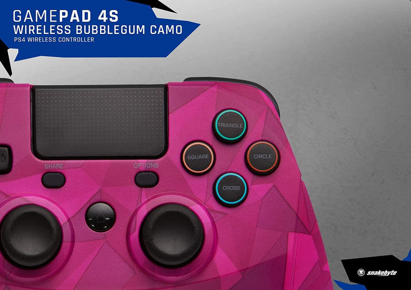 SNAKEBYTE PS4 GAMEPAD 4 S WIRELESS BUBBLEGUM CAMO FOR (PS4/SLIM/PRO) - DataBlitz