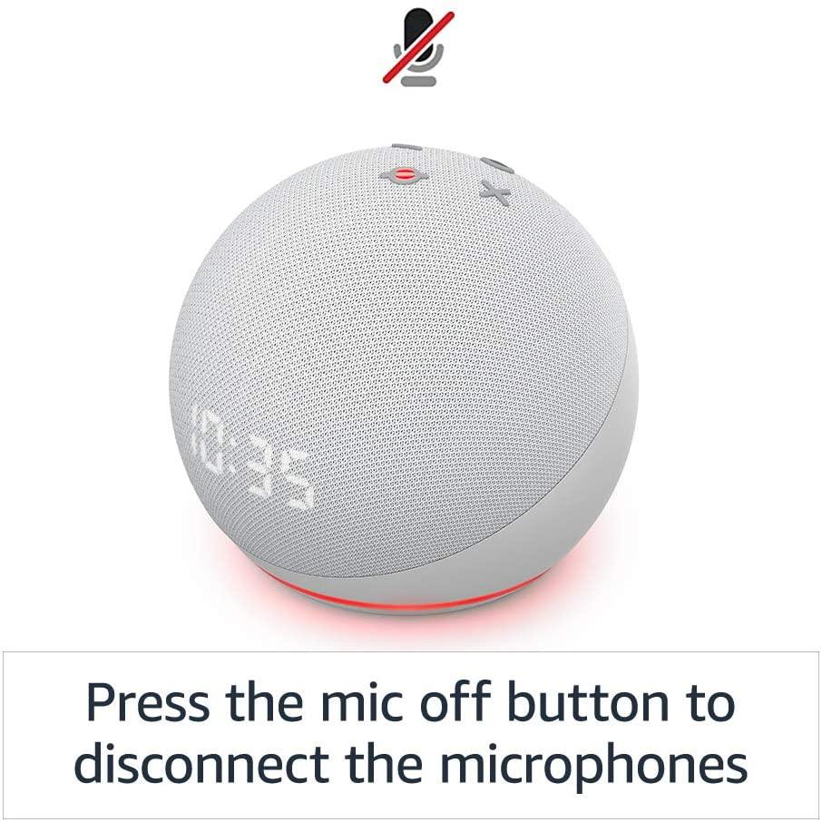 AMAZON ALL-NEW ECHO DOT 4TH GEN SMART SPEAKER WITH CLOCK & ALEXA (GLACIER WHITE) - DataBlitz