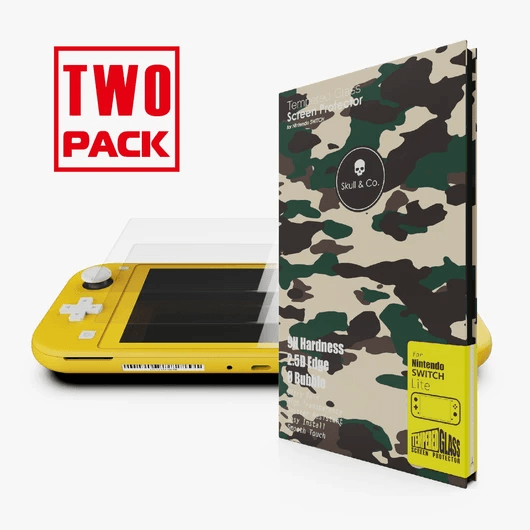 SKULL & CO. NSW TEMPERED GLASS SCREEN PROTECTOR 9H HARDNESS/2.5D EDGE (2 PACK) FOR N-SWITCH LITE - DataBlitz