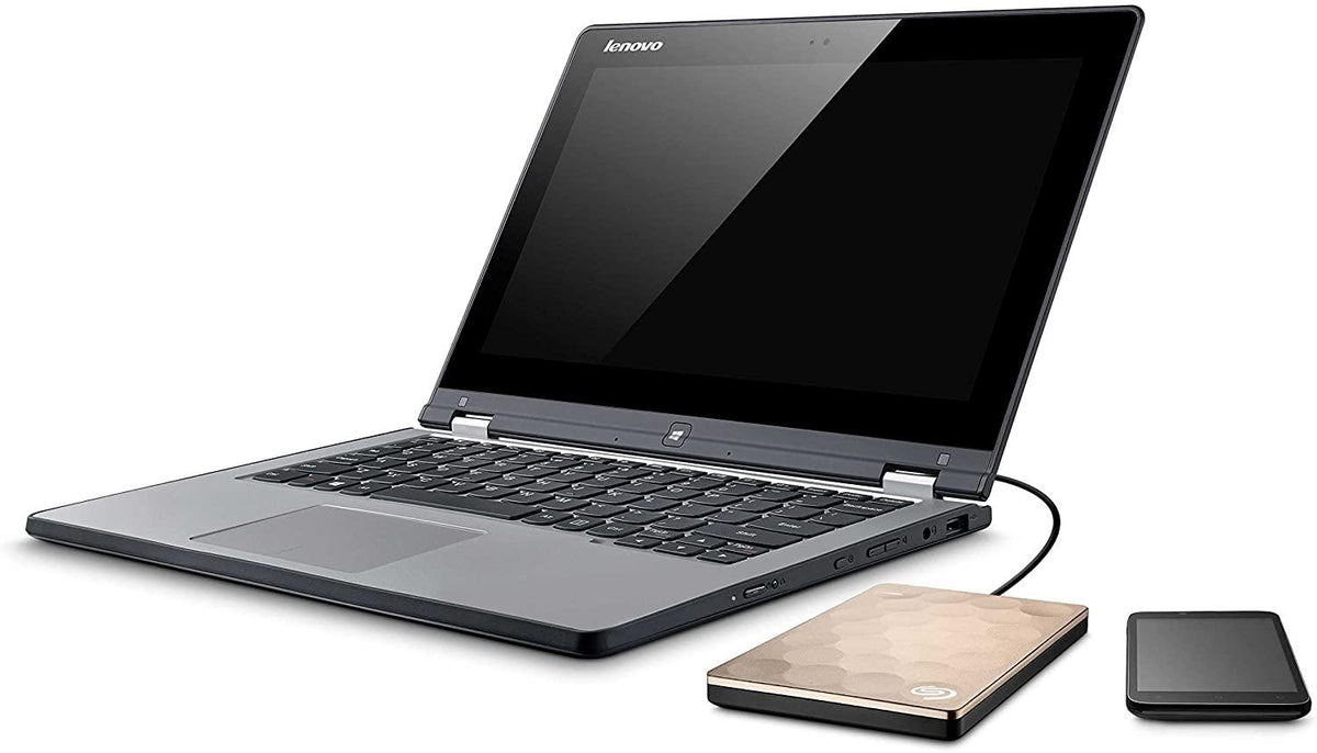SEAGATE 2TB/TO BACKUP PLUS ULTRA SLIM PORTABLE STORAGE (GOLD) - DataBlitz