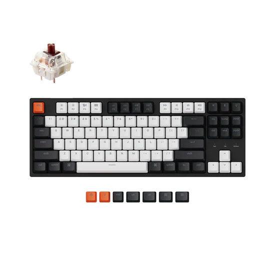 Keychron C1 87-Key Tenkeyless Rgb Backlight Hot-Swappable Wired Mechanical Keyboard (Brown Switch) (C1h3) - DataBlitz