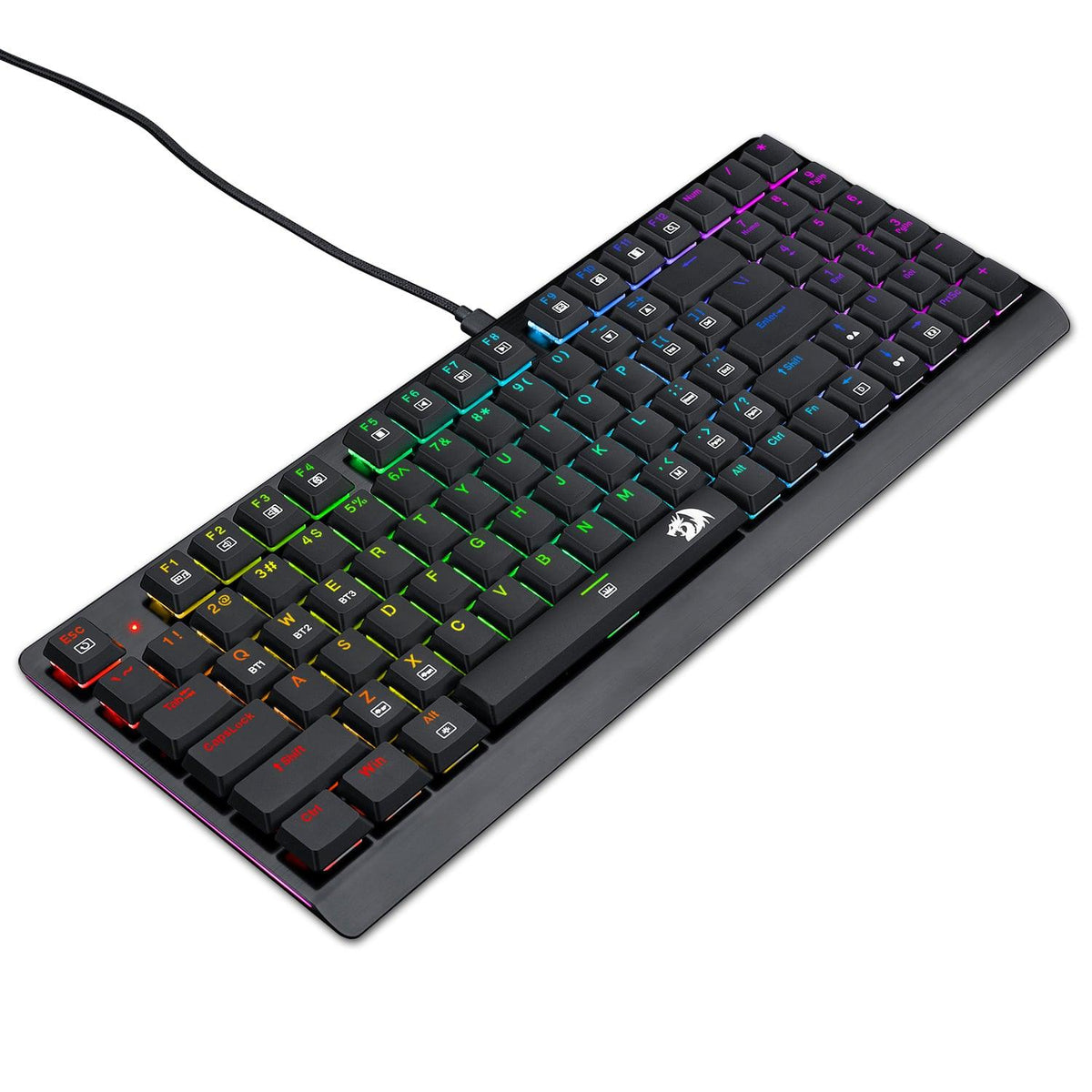 REDRAGON DRAGON WARRIOR MECHANICAL GAMING KEYBOARD (BLACK) (DUST-PROOF BLUE) (K603P-KBS) - DataBlitz