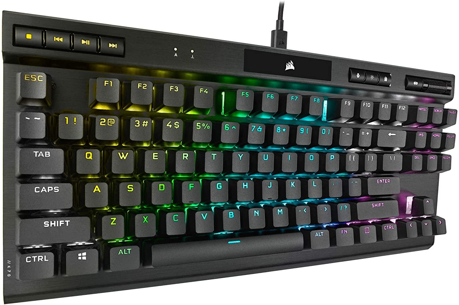 CORSAIR K70 RGB TKL CHAMPION SERIES MECHANICAL GAMING KEYBOARD (CHERRYY MX SPEED) - DataBlitz