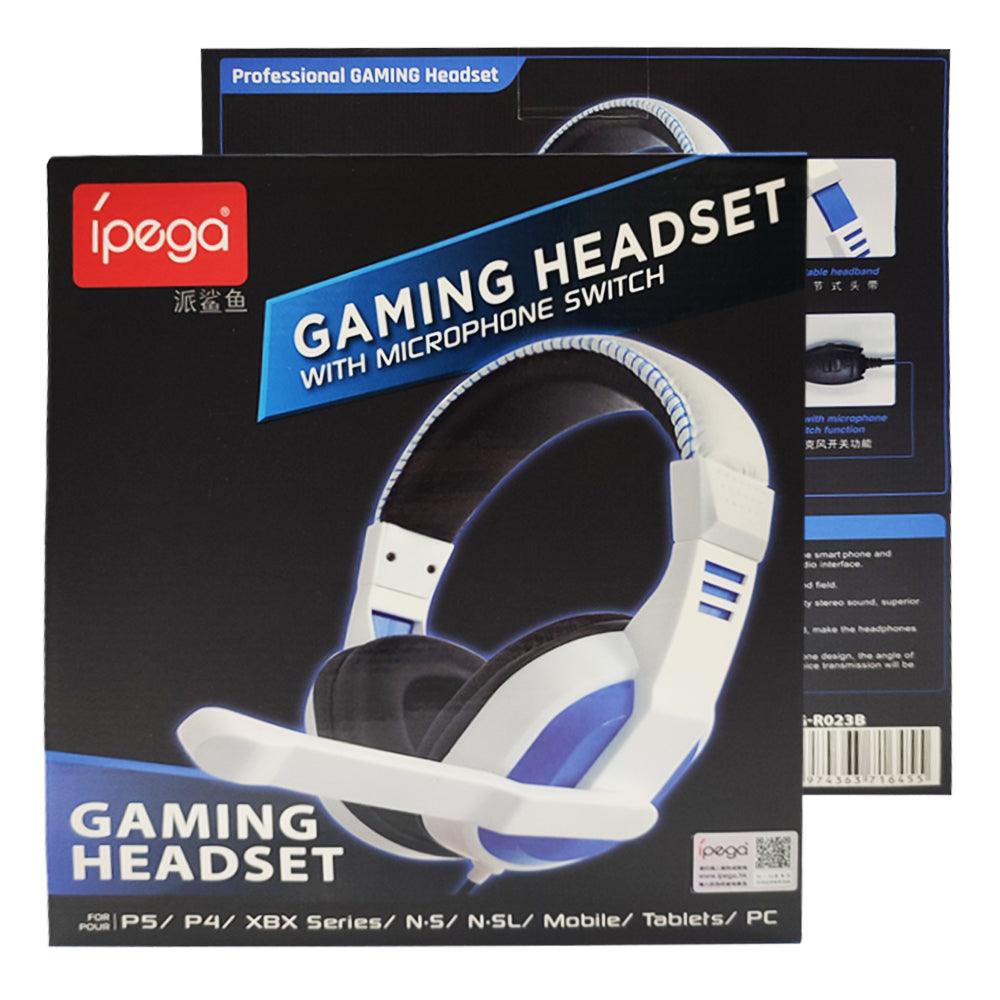 IPEGA GAMING HEADSET FOR P5/P4/XBX SERIES/N-S/N-SL/MOBILE/TABLETS/PC (PG-R023B) - DataBlitz