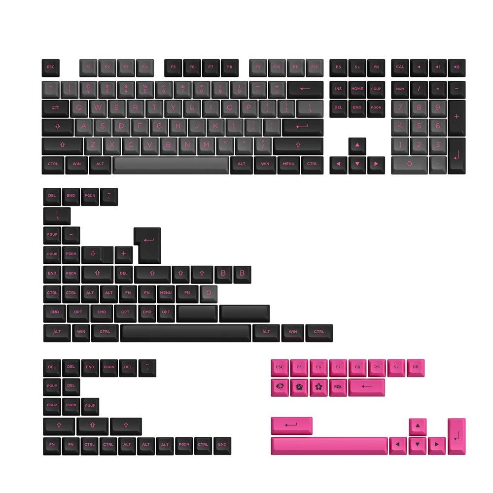 AKKO BLACK & ROSE FULL KEYCAPS SET ASA 197 KEYS - DataBlitz