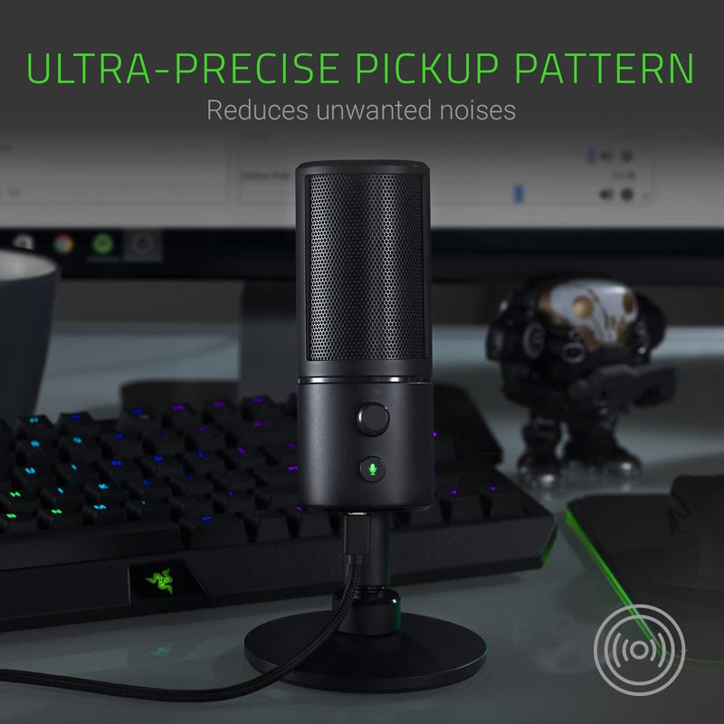 Razer Seiren Mini USB Ultra Compact Condenser Microphone for Streaming and  Gaming on PC, Black