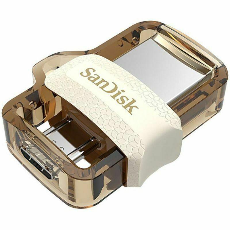 SANDISK  Ultra Dual USB Drive M3.0 OTG 32GB 150MB/S (Gold/White) - DataBlitz