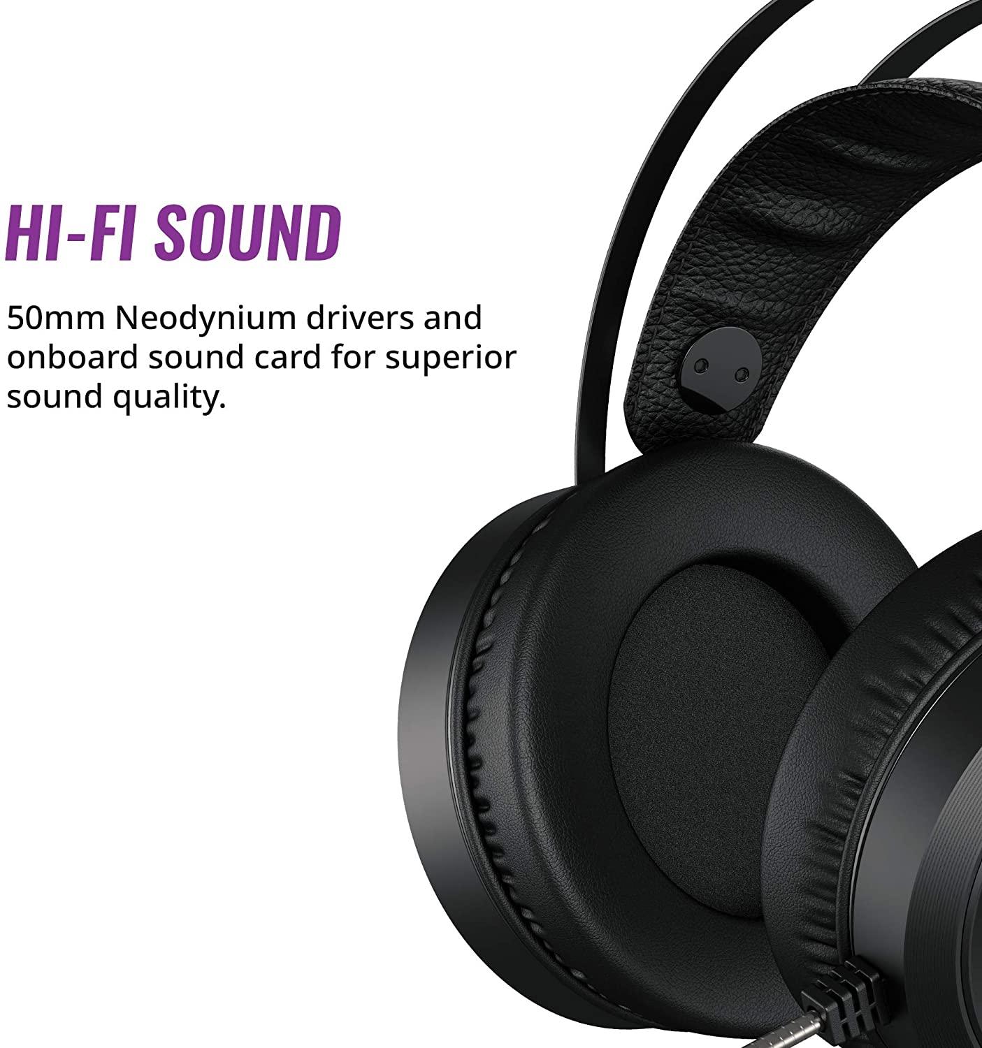 Cooler Master CH321 Comfortable Gaming Headset with Boom Mic & RGB Logo - DataBlitz