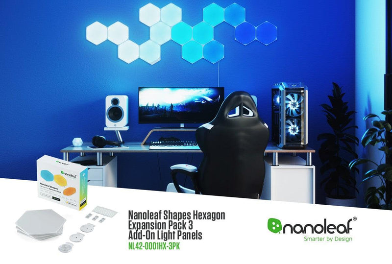 NANOLEAF SHAPES NL42-0001HX-3PK HEXAGON EXPANSION PACK 3 ADD-ON LIGHT PANELS - DataBlitz