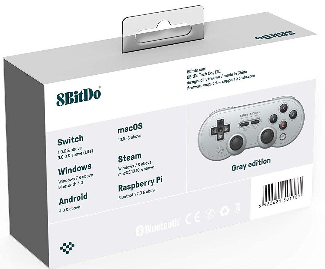 8BITDO SN30 PRO BLUETOOTH GAMEPAD GRAY EDITION (SWITCH/WINDOWS/ANDROID/MACOS/STEAM) - DataBlitz