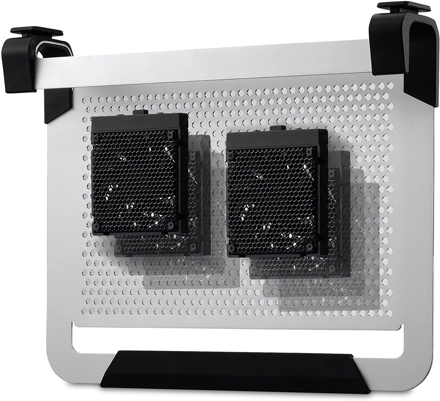 COOLER MASTER NOTEPAL U2 PLUS MOVABLE FAN ALUMINUM COOLING PAD (SILVER) - DataBlitz