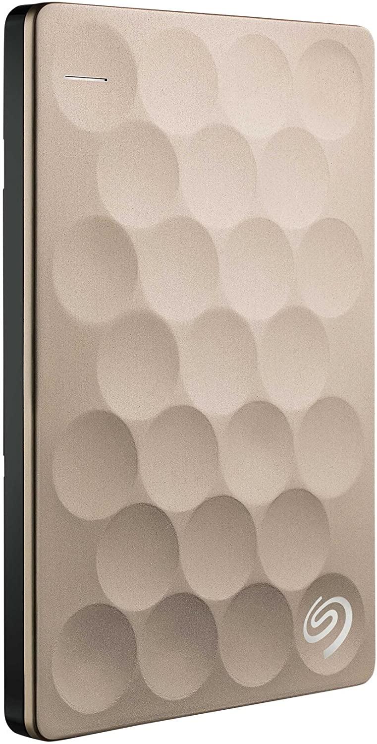 SEAGATE 2TB/TO BACKUP PLUS ULTRA SLIM PORTABLE STORAGE (GOLD) - DataBlitz