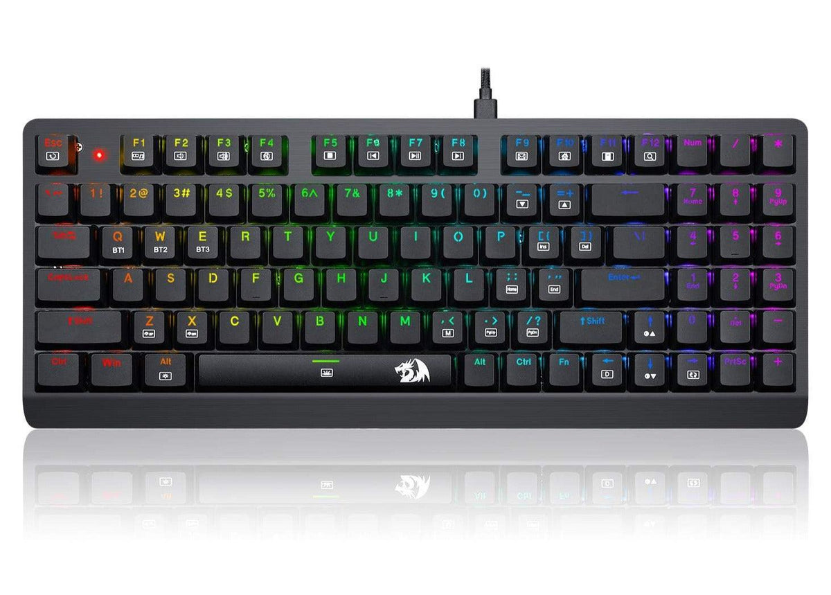 REDRAGON DRAGON WARRIOR MECHANICAL GAMING KEYBOARD (BLACK) (DUST-PROOF BLUE) (K603P-KBS) - DataBlitz