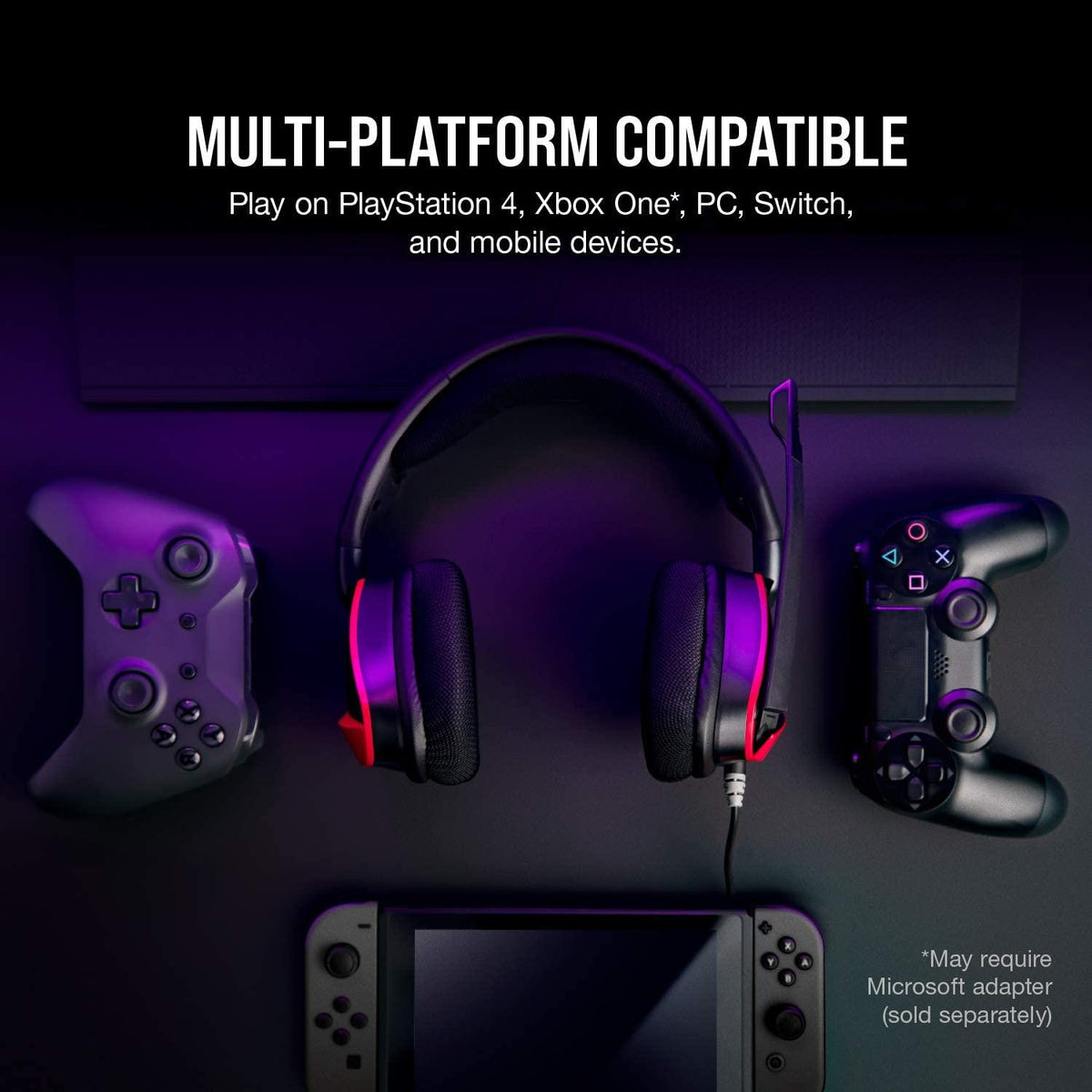 CORSAIR VOID ELITE SURROUND PREMIUM GAMING HEADSET WITH 7.1 SURROUND SOUND CHERRY (PC/PS4/XB1/NSW) - DataBlitz