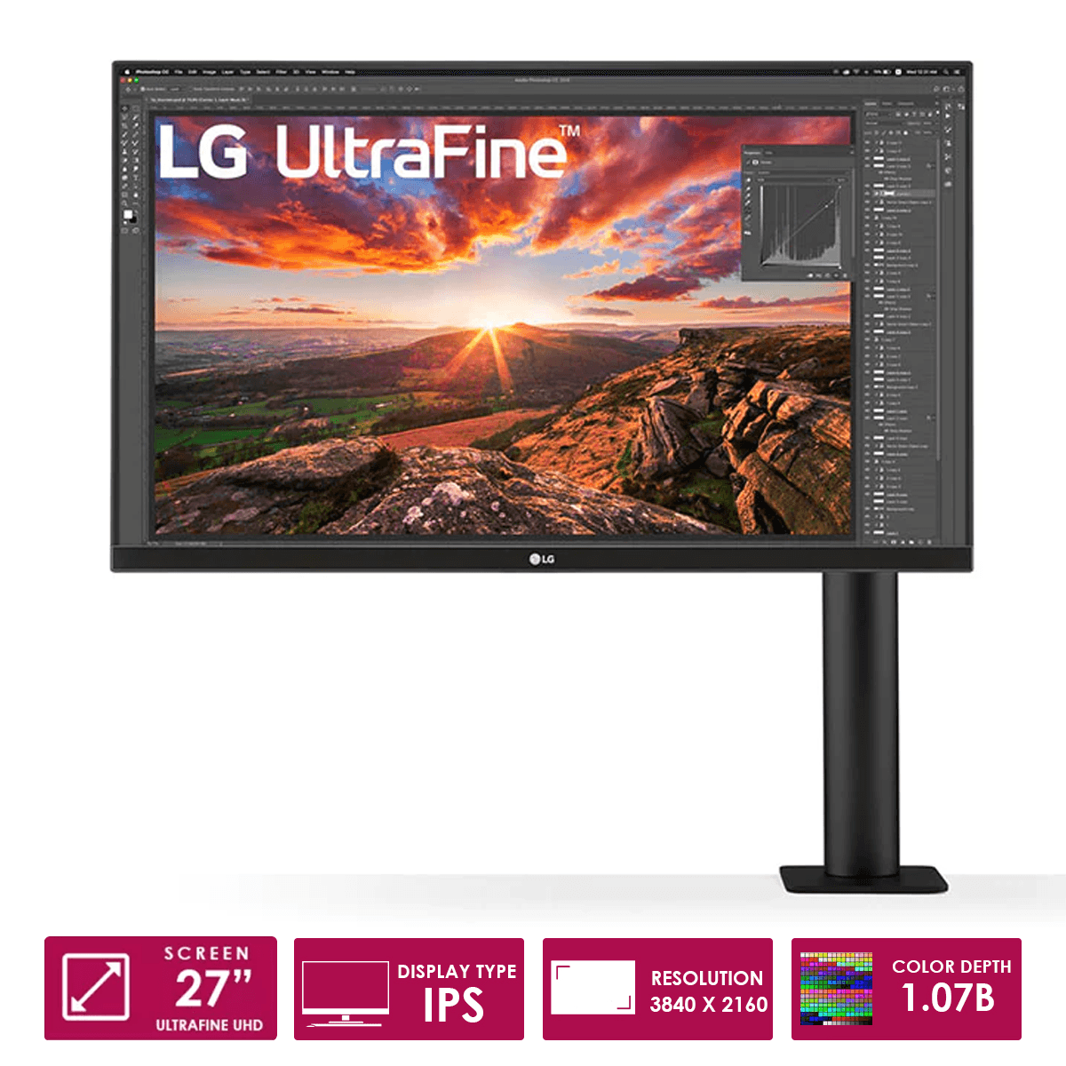 LG 27UN880-B Ultrafine 27" UHD IPS USB-C HDR Monitor - DataBlitz