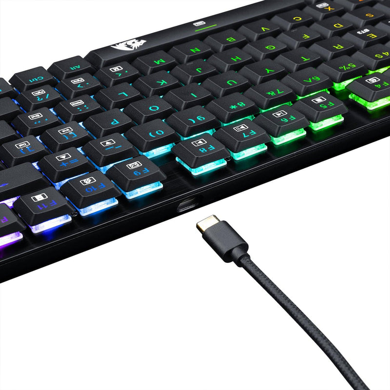 REDRAGON DRAGON WARRIOR MECHANICAL GAMING KEYBOARD (BLACK) (DUST-PROOF BLUE) (K603P-KBS) - DataBlitz