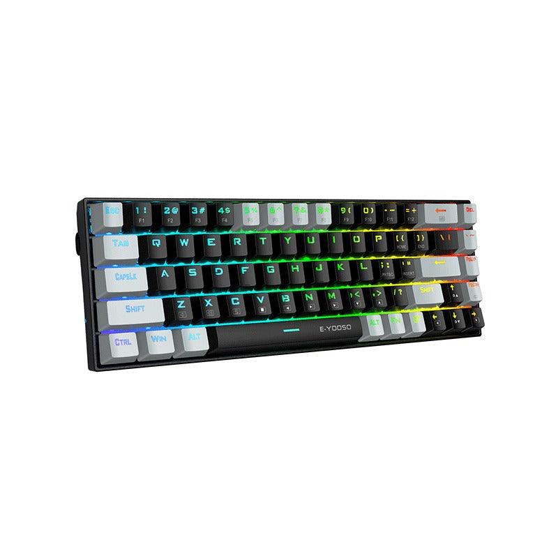 E-YOOSO Z-686 RGB 68 Keys Hot Swappable Mechanical Keyboard Black/Gray (Blue Switch) - DataBlitz