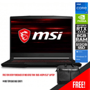 MSI GF63 THIN 10UC-443PH LAPTOP | 15.6" FHD | i7-10750H | 8GB DDR4 | 512GB SSD | RTX 3050 | WIN10 + MSI TOPLOAD BAG (GREY) - DataBlitz