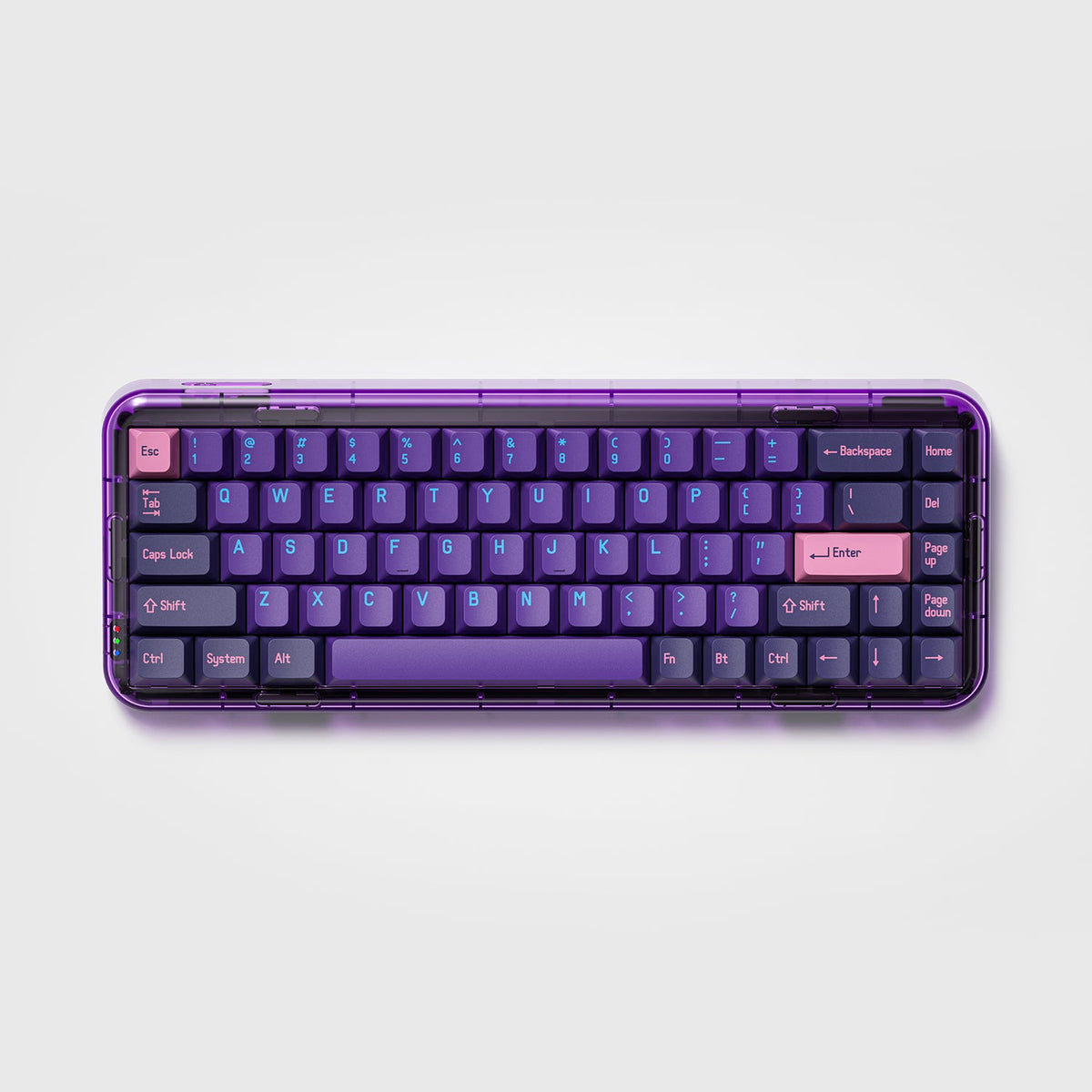 MelGeek MOJO68 Neon Mechanical Keyboard (Gateron Pro White)