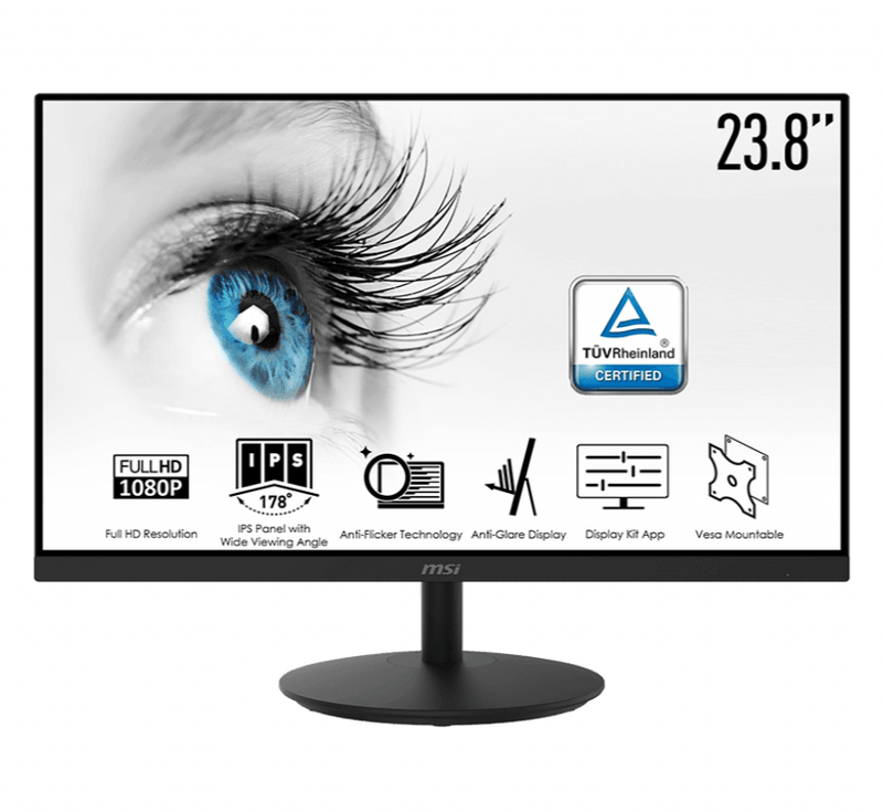 MSI PRO MP242 23.8" FHD IPS PROFESSIONAL MONITOR (BLACK) - DataBlitz