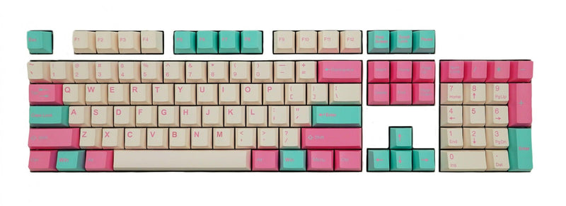 TAIHAO DOUBLE SHOT ABS-CUBIC KEYCAPS SET FOR CHERRY MX SWITCH (104-KEYS) (BLUE/PINK) (T01WA301) - DataBlitz