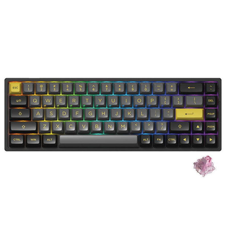 AKKO BLACK & GOLD 3068B MECHANICAL KEYBOARD (AKKO CS JELLY PINK) - DataBlitz