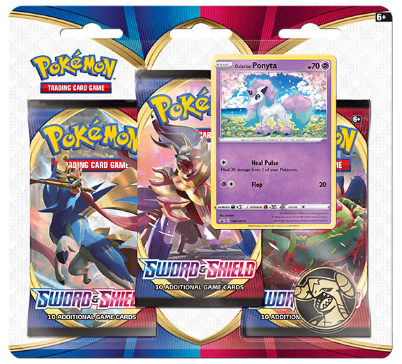 POKEMON TRADING CARD GAME SS1 SWORD & SHIELD 3-BLISTER PACK - DataBlitz