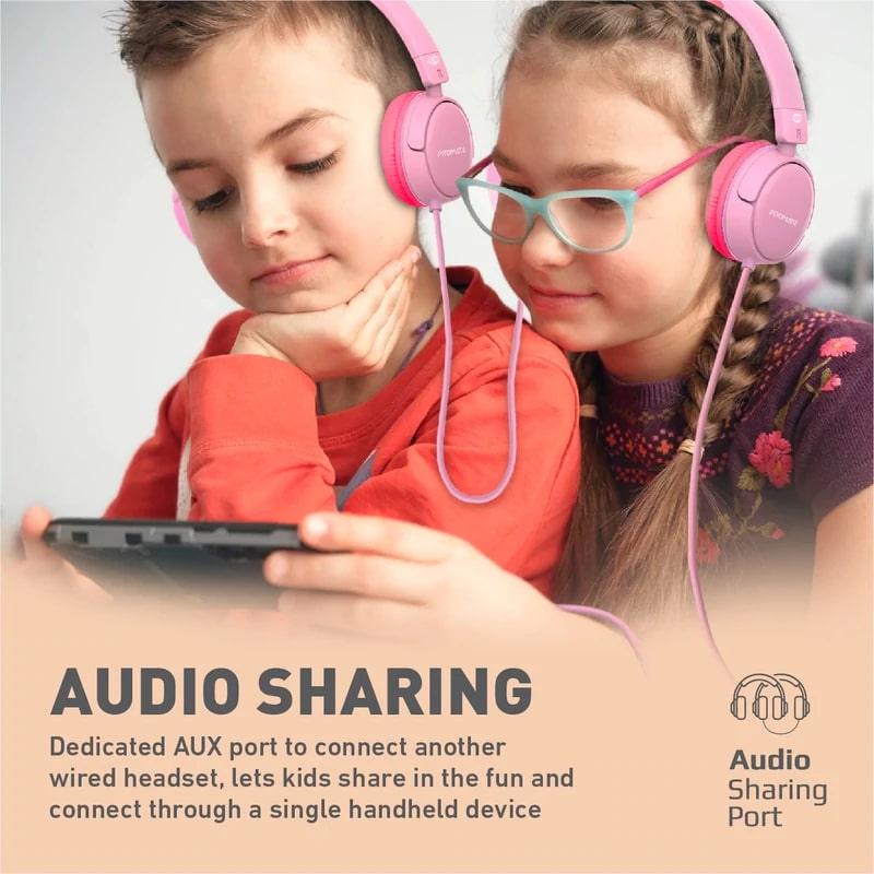 PROMATE JEWEL HD STEREO KIDSAFE WIRED HEADSET (BUBBLEGUM) - DataBlitz