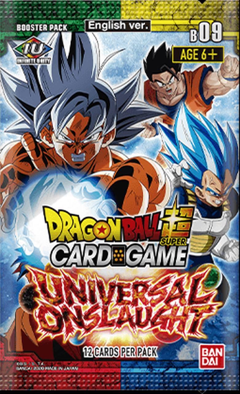 DRAGON BALL SUPER CARD GAME DB9 UNIVERSAL ON SLAUGHT BOOSTER PACK - DataBlitz