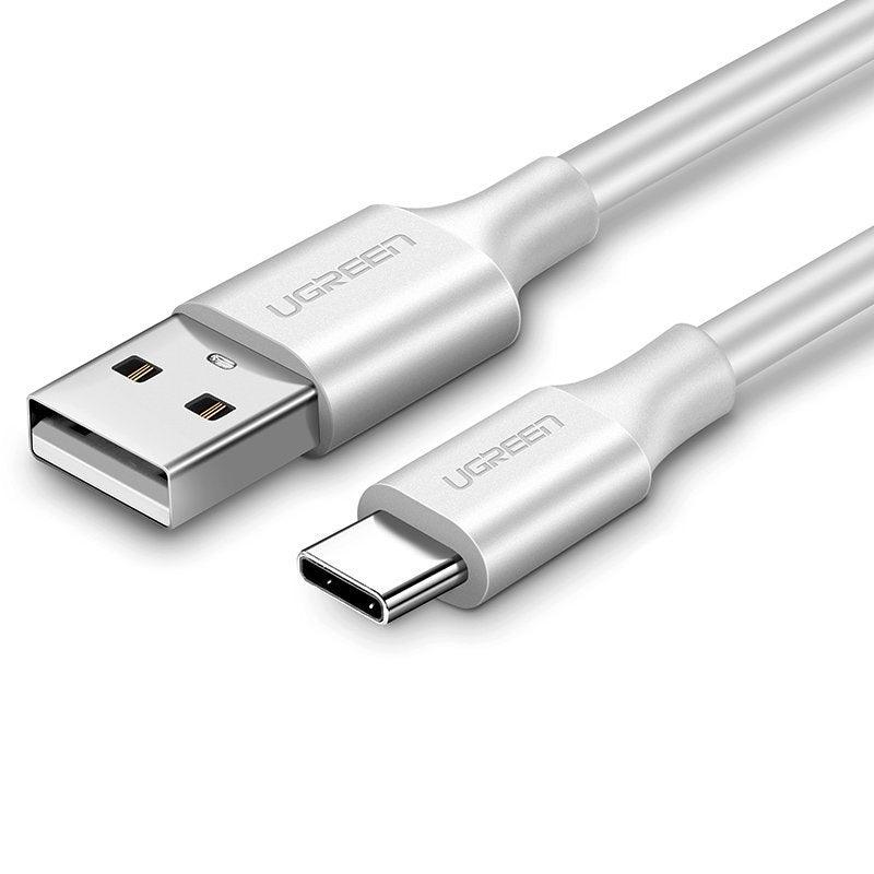 UGREEN USB-A 2.0 TO USB-C CABLE NICKEL PLATING 1M CHARGING AND DATA CABLE (WHITE) (US287/60121) - DataBlitz