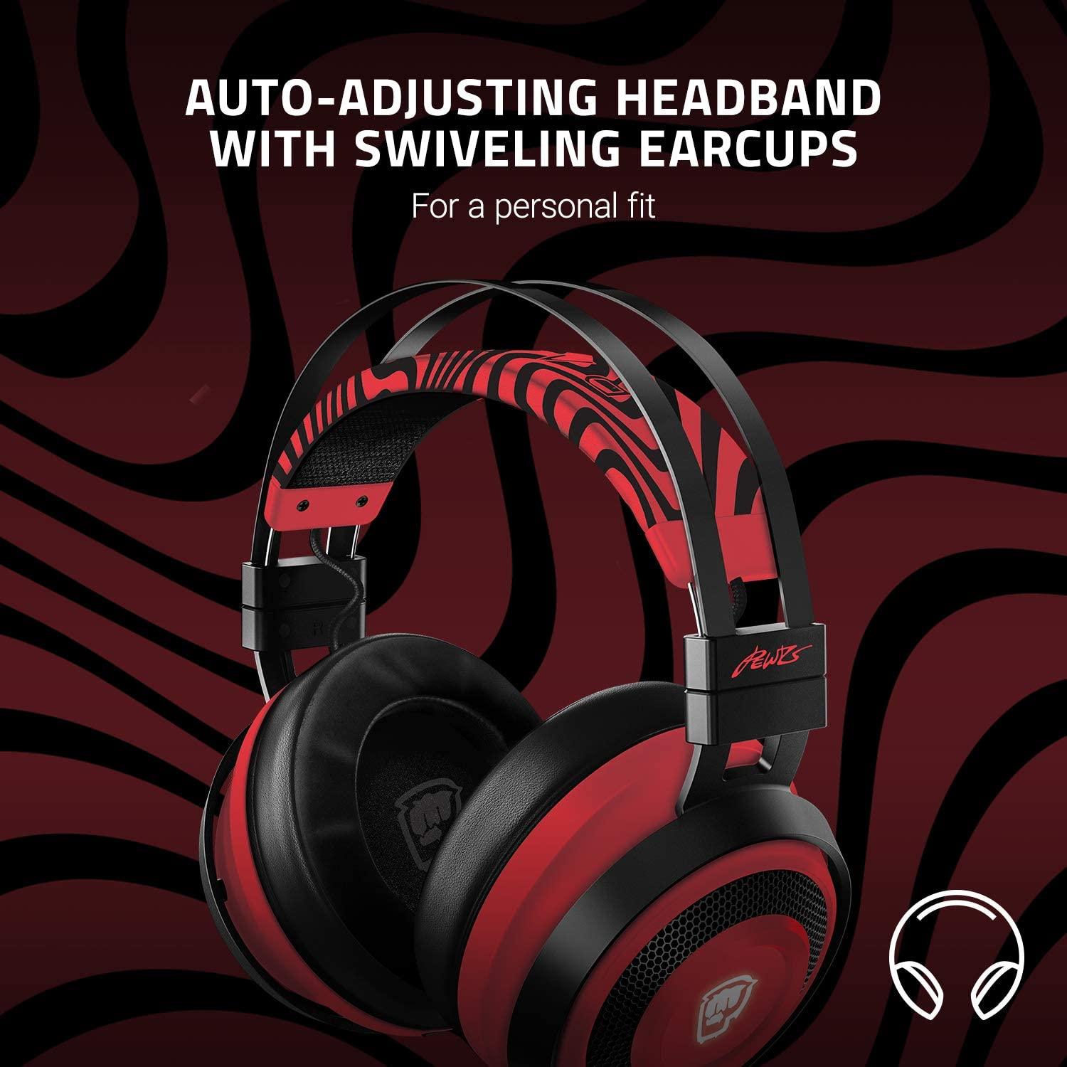 RAZER NARI ULTIMATE WIRELESS GAMING HEADSET PEWDIEPIE EDITION WITH RAZER HYPERSENSE TECHNOLOGY - DataBlitz