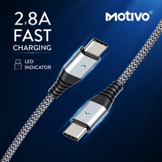 Motivo H29 Data Cable Braided Wire 120CM Type-C To Type-C (Red)