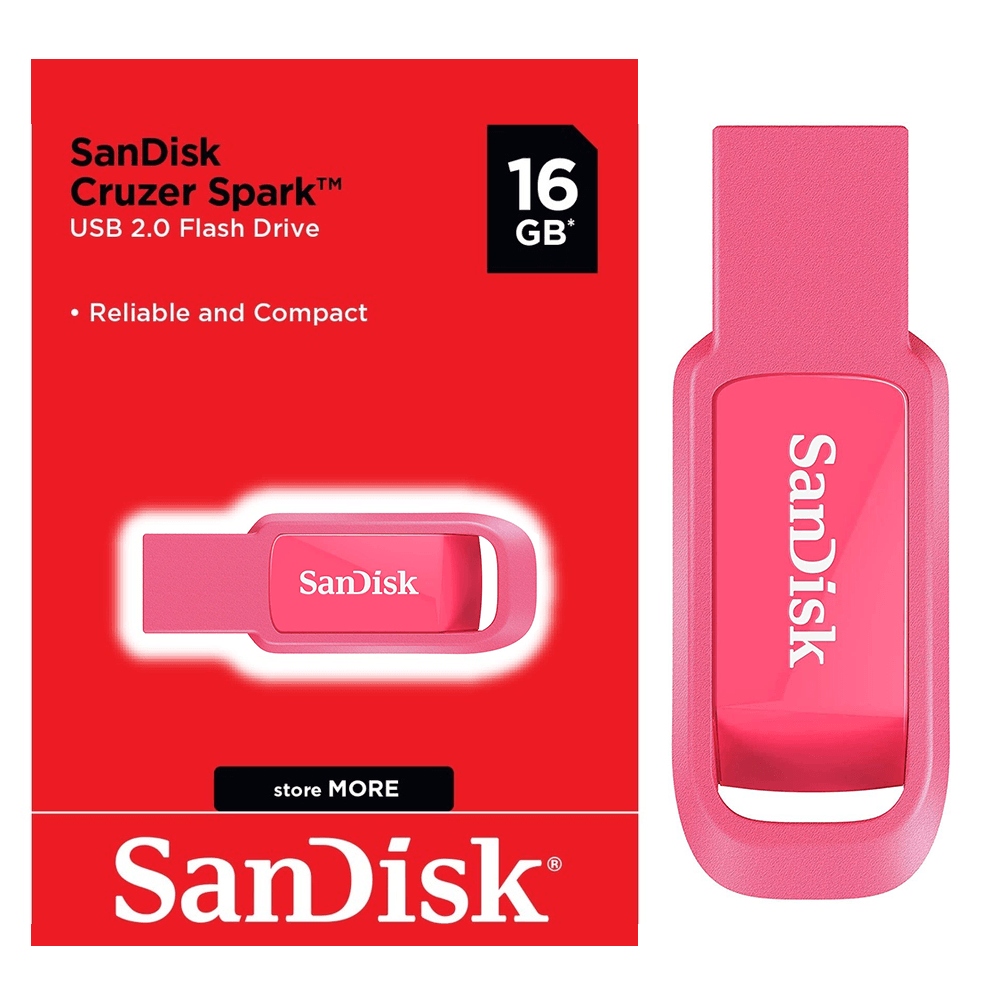 SANDISK CRUZER SPARK USB FLASH DRIVE 16GB (PINK)
