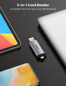 UGREEN USB-C/USB-A TO TF/SD 3.0 Card Reader With USB Power (Gray) (CM185/50706) - DataBlitz