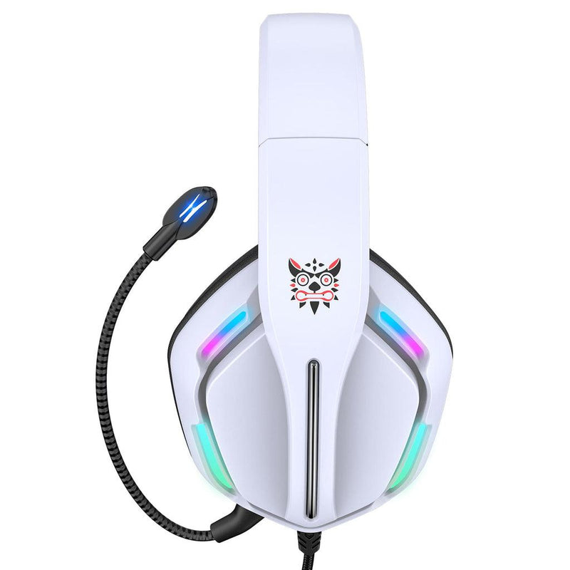 Onikuma X27 RGB Gaming Headset With Mic And Noise Cancelling (White) - DataBlitz