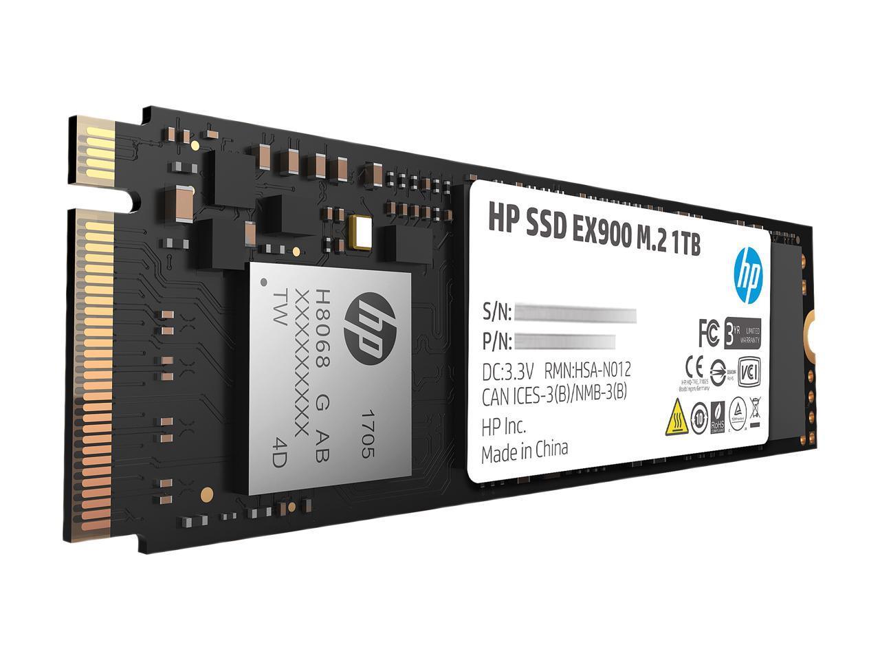 HP EX900 M.2 1TB PCIE Gen3 X4 NVME 3D TLC NAND Internal SSD (5XM46AA#ABB) - DataBlitz