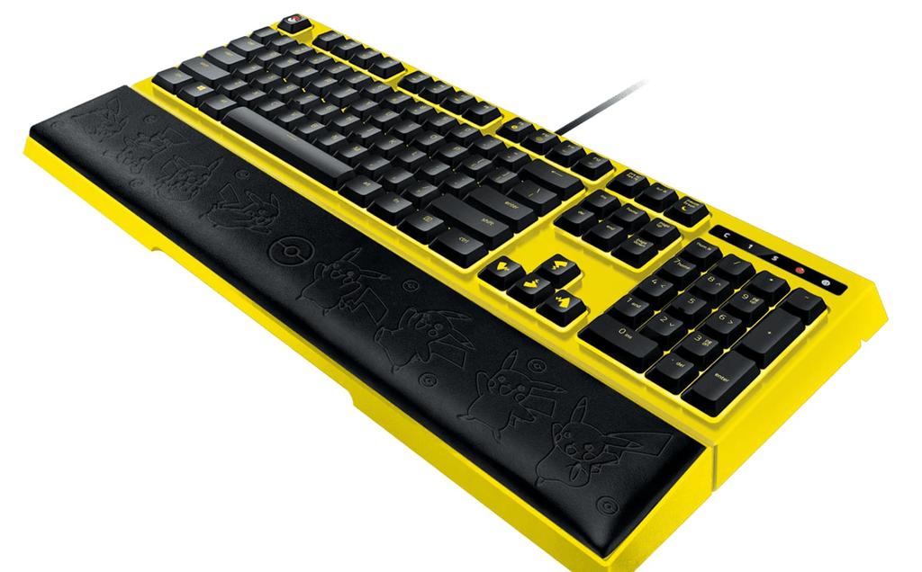 Pokemon Keyboard Razor Razer Pokemon Pikachu Limited Edition Backlit Keyboard (Ergonomic Wrist ...