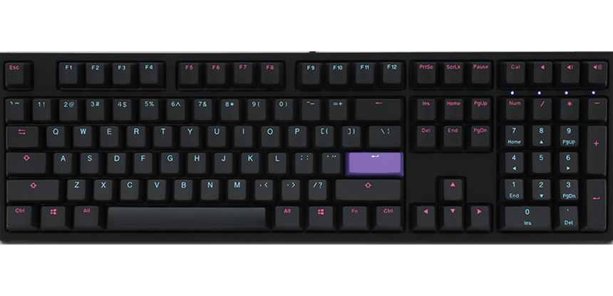 DUCKY ONE 2 MIDNIGHT DOUBLE SHOT PBT MECHANICAL KEYBOARD CHERRY MX RED (DKON1808-RUSPDAZBM) - DataBlitz