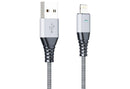 Motivo H21 Data Cable Braided Wire 120CM Apple Lightning (Grey) (S0010) - DataBlitz