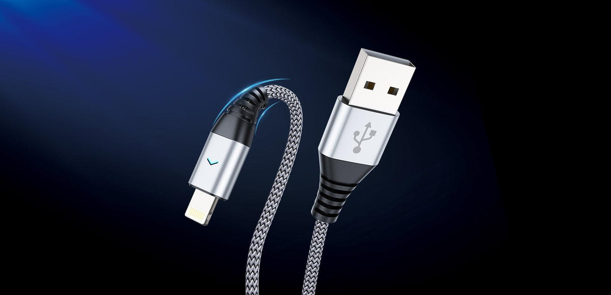 Motivo H21 Data Cable Braided Wire 120CM Apple Lightning (Grey) (S0010) - DataBlitz