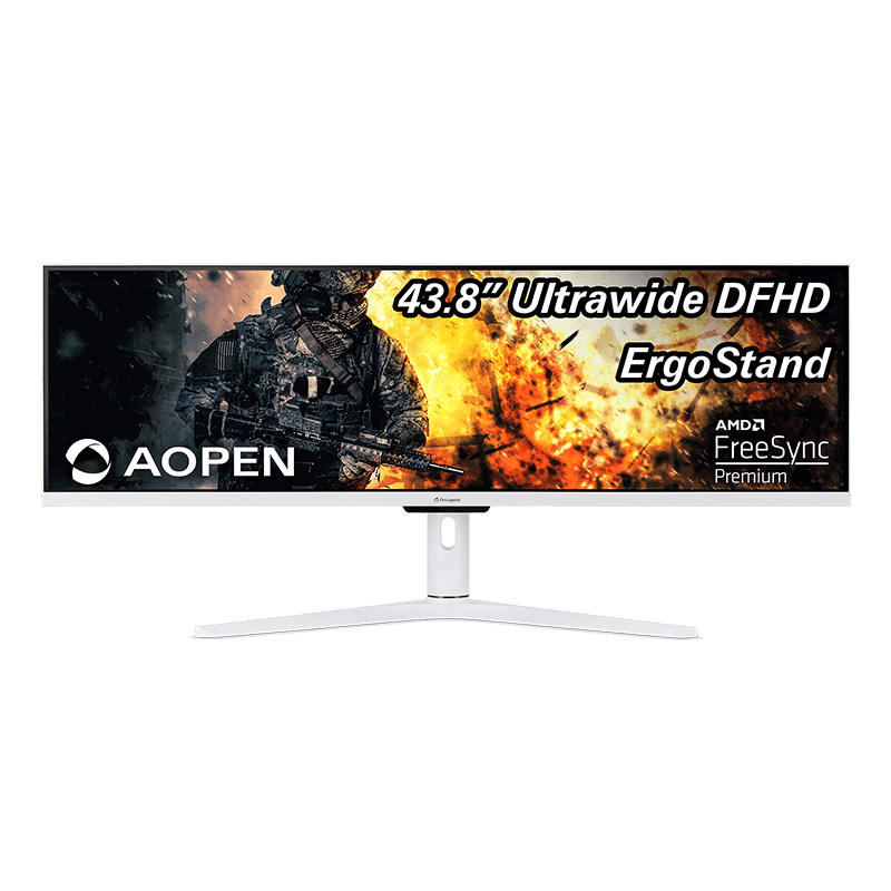 AOPEN Fire Legend 43XV1C PWMIIPHX 43.8 Ultrawide DFHD IPS Gaming Monitor (White) - DataBlitz