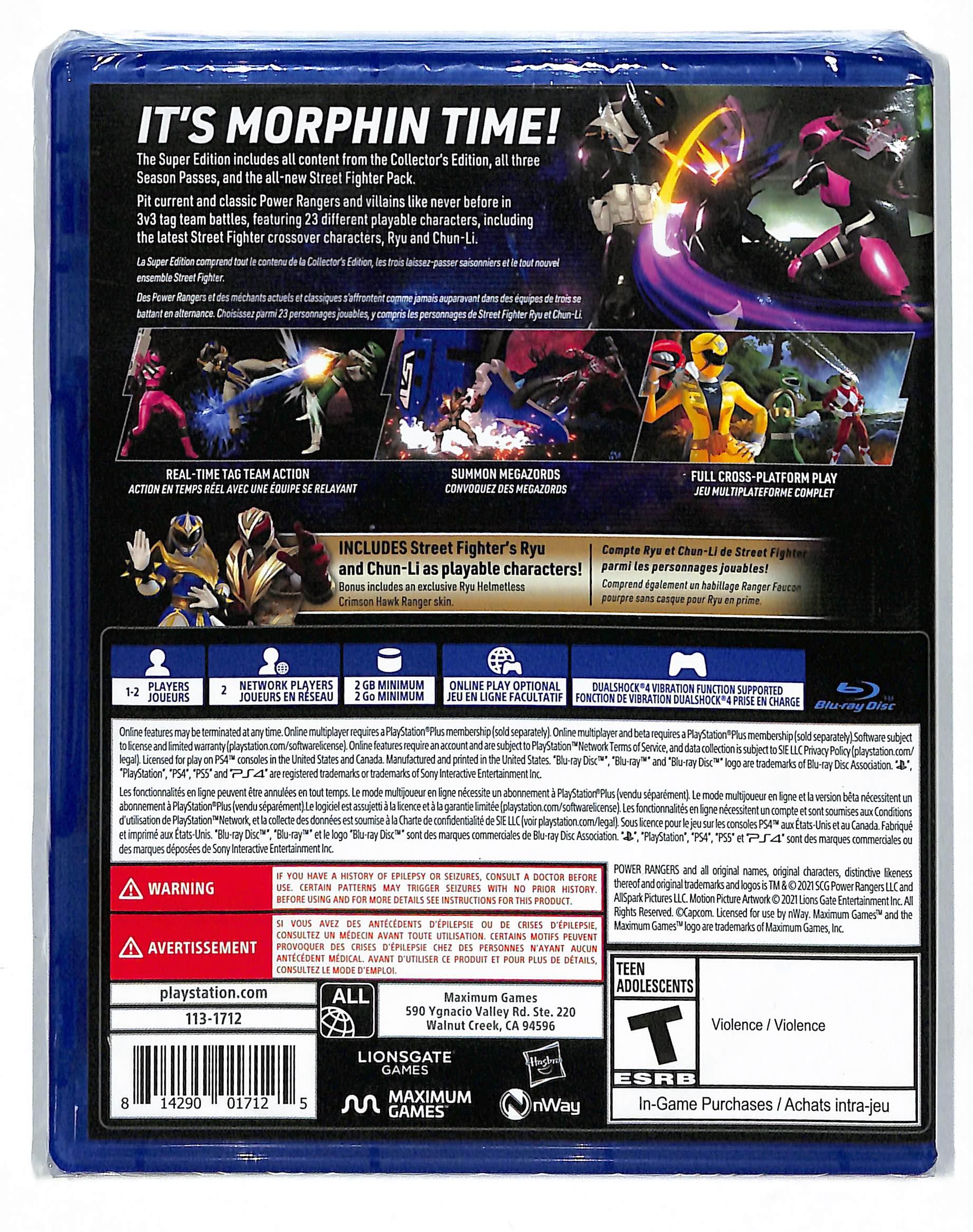 PS4 POWER RANGERS BATTLE FOR THE GRID SUPER EDITION ALL (US) (ENG/FR) - DataBlitz